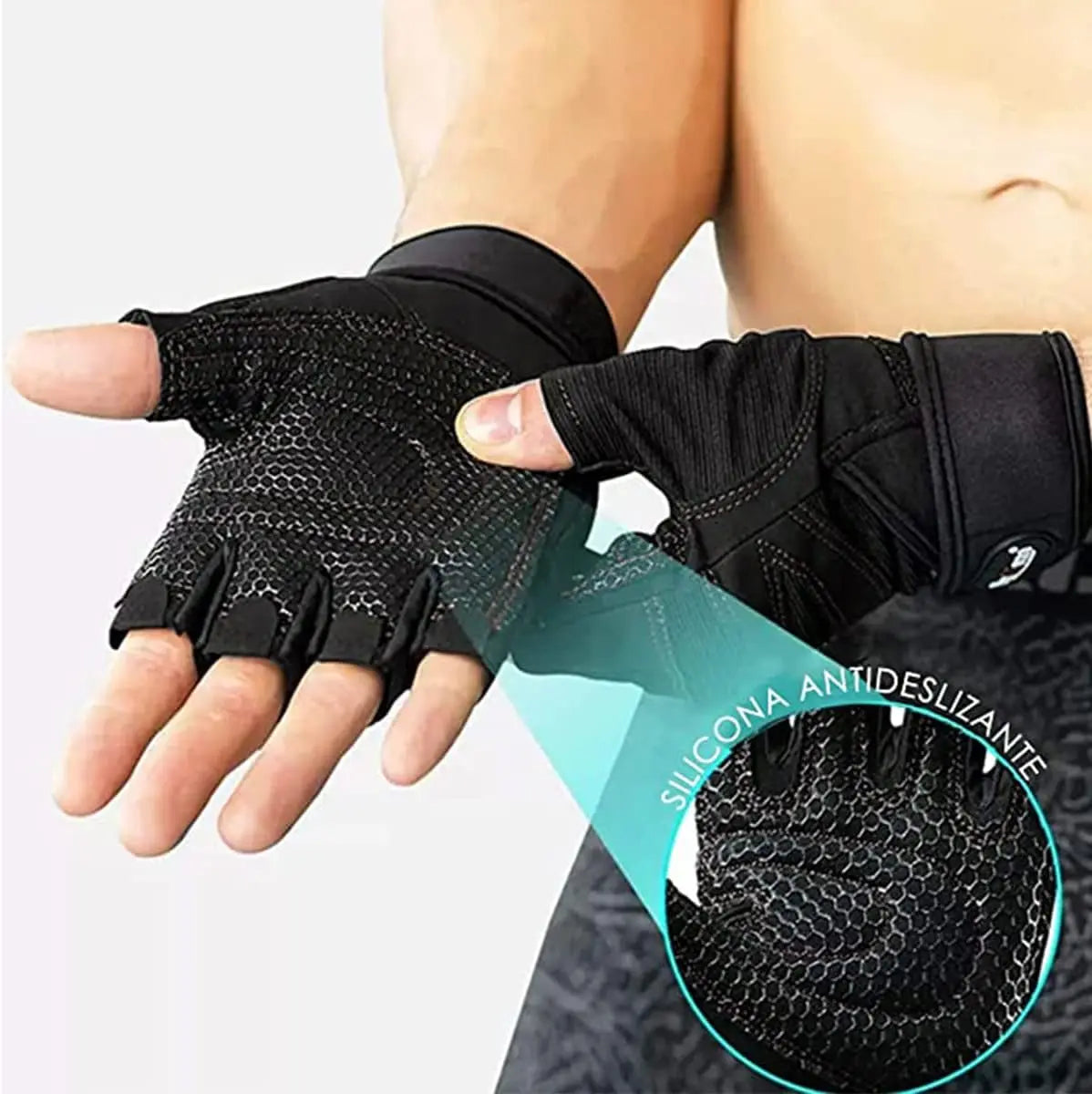 Gym Gloves, Sports Gloves, Anti-slip and Breathable Gloves, Design Wrist Protective Gloves for Men and Women for Running