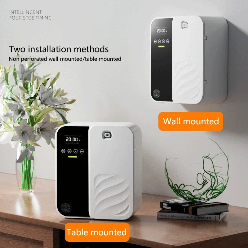 Aroma Diffuser Machine Wall Mounted Waterless Diffuser for Large Room Bluetooth Essential Oil Diffuser Electric Smell for Home