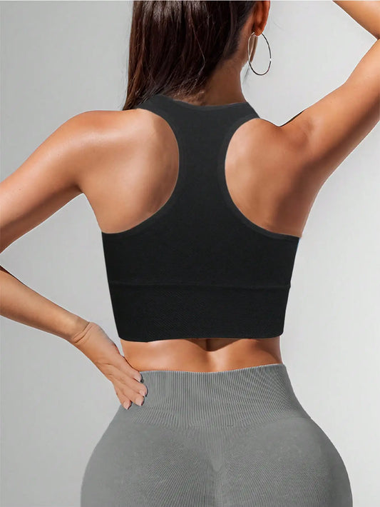 Sports Bras Workout Training Brassiere Seamless Removable Padding Bralette Summer Gym Crop Tops Outdoor Casual