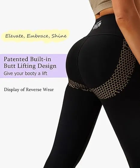 Women's Compression Yoga Pants Butt Lifting Leggings Seamless High Rise Slim-Fitting Stretchy Workout Gym Casual