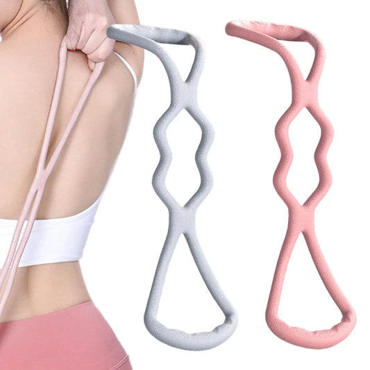 Resistance Bands 8-Shaped Stretcher For Fitness Back Shaping elastic Band  Open Shoulder Stretching Band for Shoulder Exercise