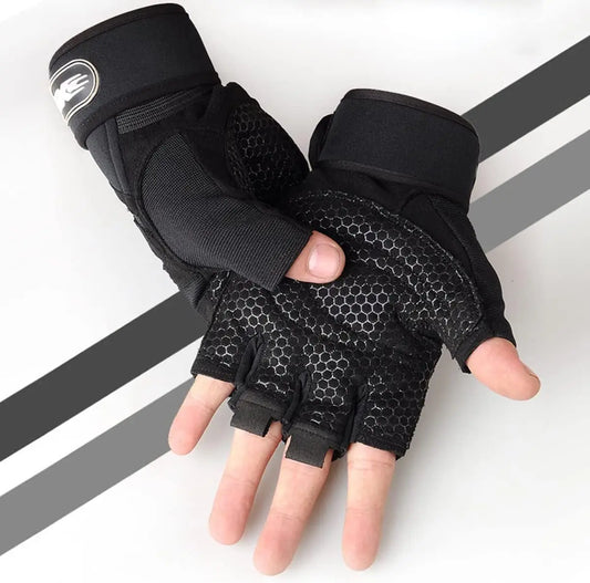 Gym Gloves, Sports Gloves, Anti-slip and Breathable Gloves, Design Wrist Protective Gloves for Men and Women for Running