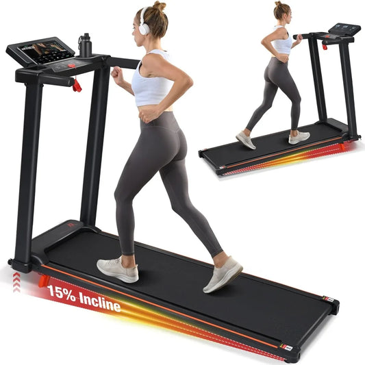 Foldable Treadmill for Home Small with Incline - 3.0HP Quiet Walking Pad Treadmill with Handles, 300LBS Capacity,, Customized