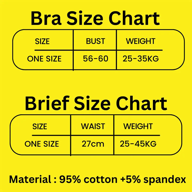 1/4 Sets Girls Training Bras Panties Set Kids Cotton Underwear Sets Teenage Girl Wireless Bra Vest and Panties Sports Set 8-16Y